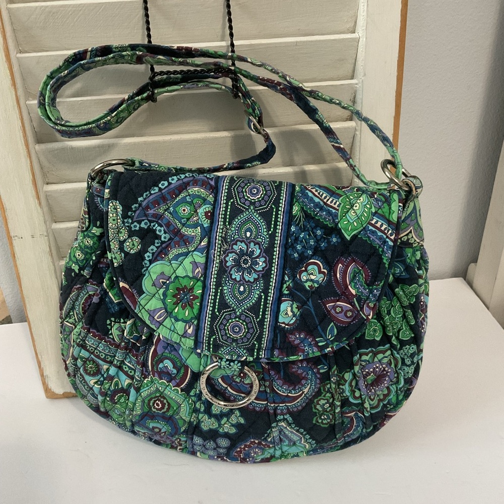 Vera Bradley  Shoulder Bag - Saddle Up Blue Green Rhapsody